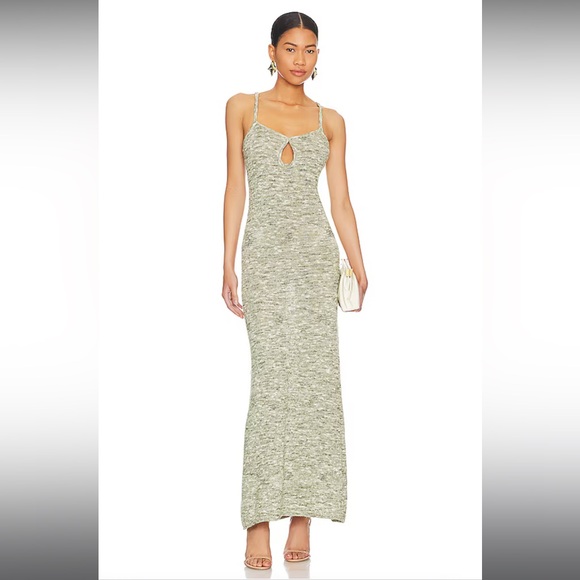 Bec + Bridge Knit Maxi Dress in Sage Marle. NEW WITH TAGS. - Picture 3 of 3